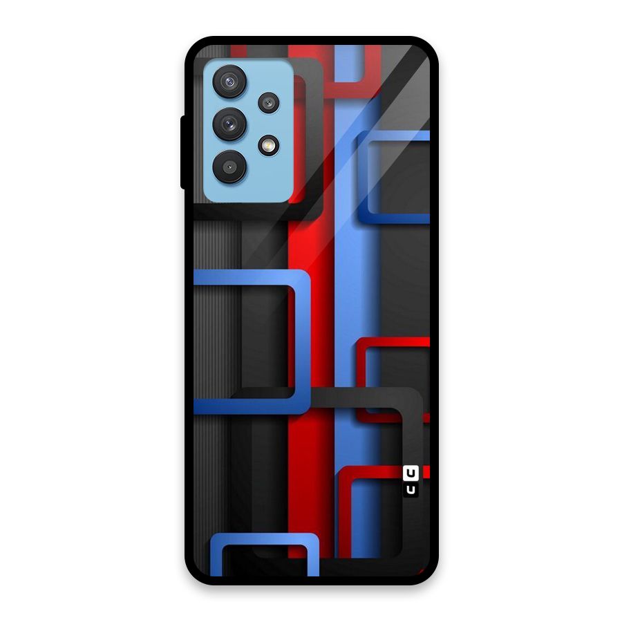Abstract Box Glass Back Case for Galaxy M32 5G