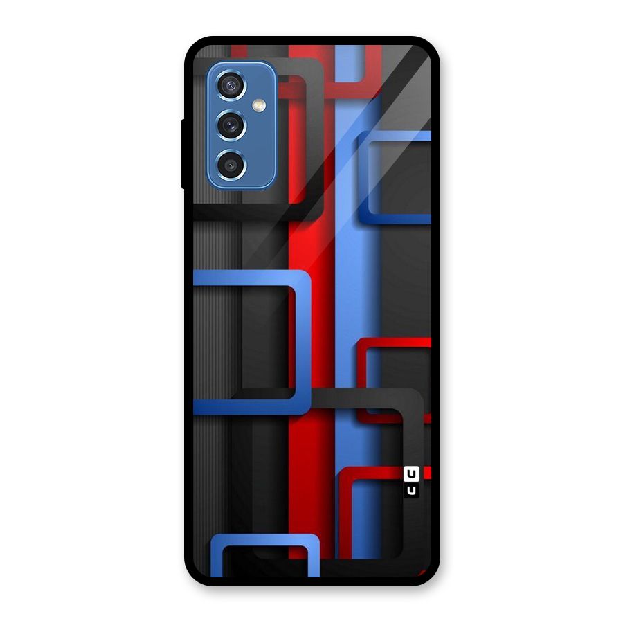 Abstract Box Glass Back Case for Galaxy M52 5G