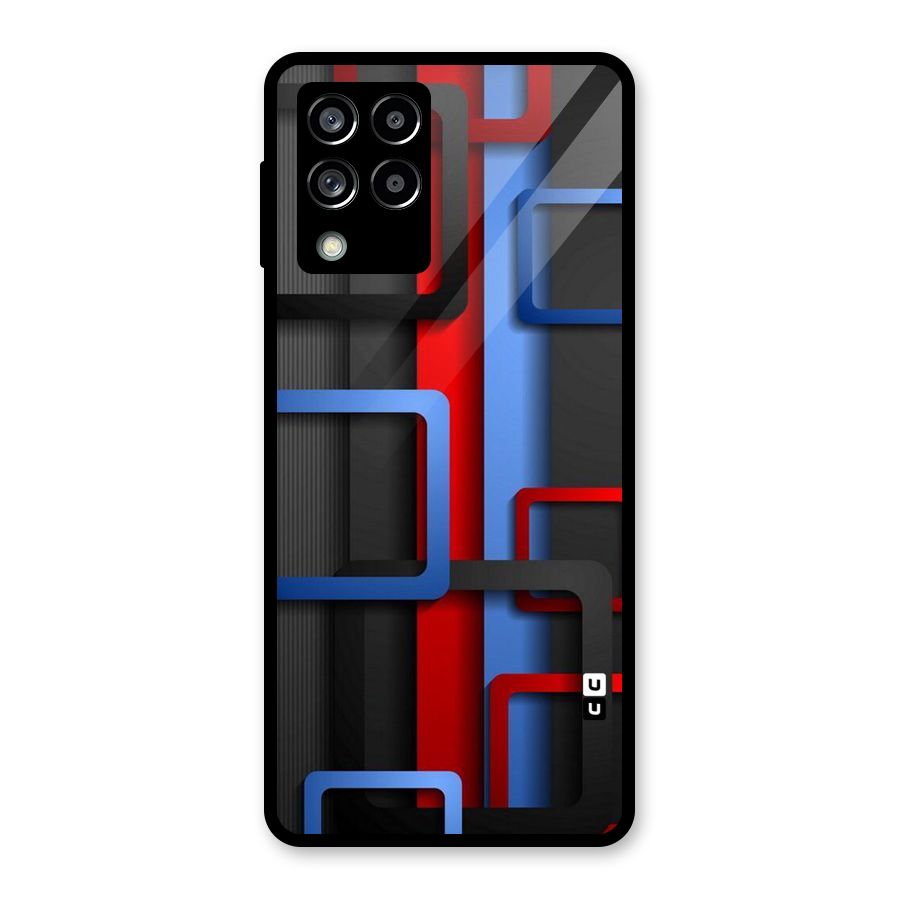 Abstract Box Glass Back Case for Galaxy M53 5G