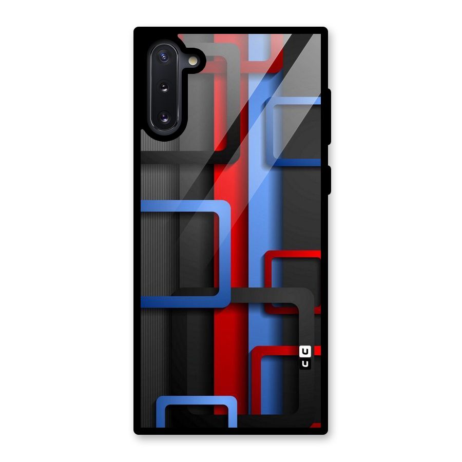Abstract Box Glass Back Case for Galaxy Note 10