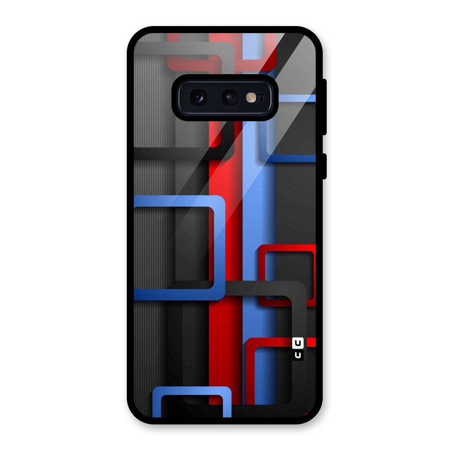 Abstract Box Glass Back Case for Galaxy S10e