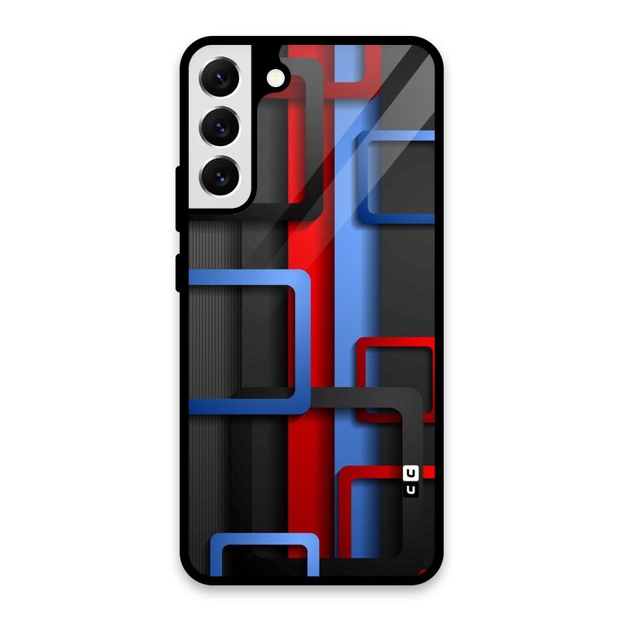 Abstract Box Glass Back Case for Galaxy S22 Plus 5G