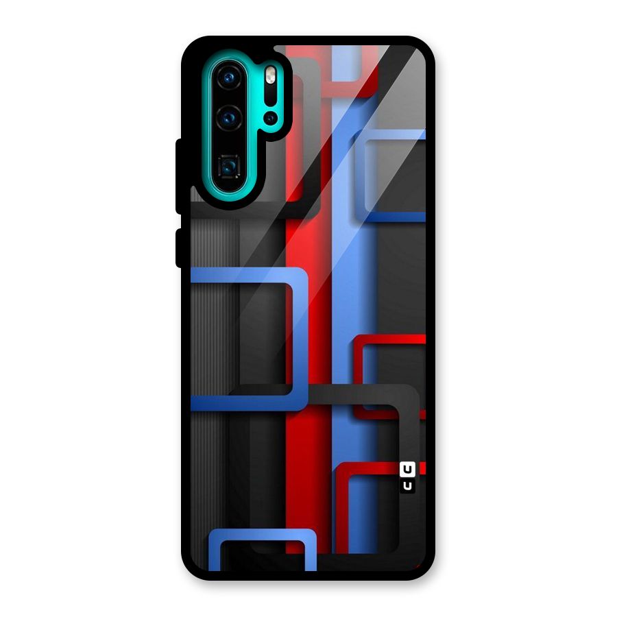 Abstract Box Glass Back Case for Huawei P30 Pro