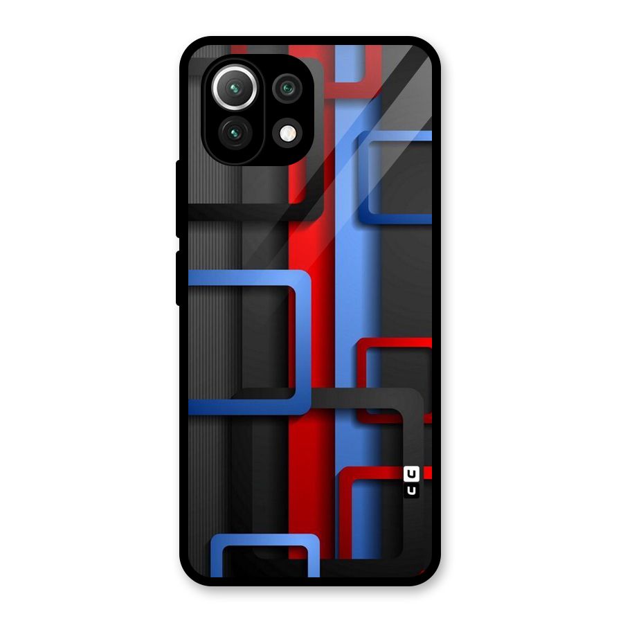 Abstract Box Glass Back Case for Mi 11 Lite