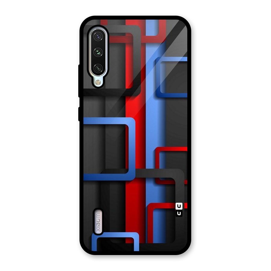 Abstract Box Glass Back Case for Mi A3