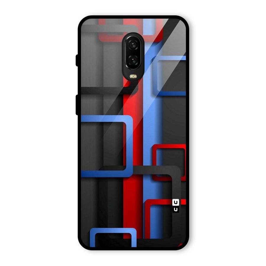 Abstract Box Glass Back Case for OnePlus 6T