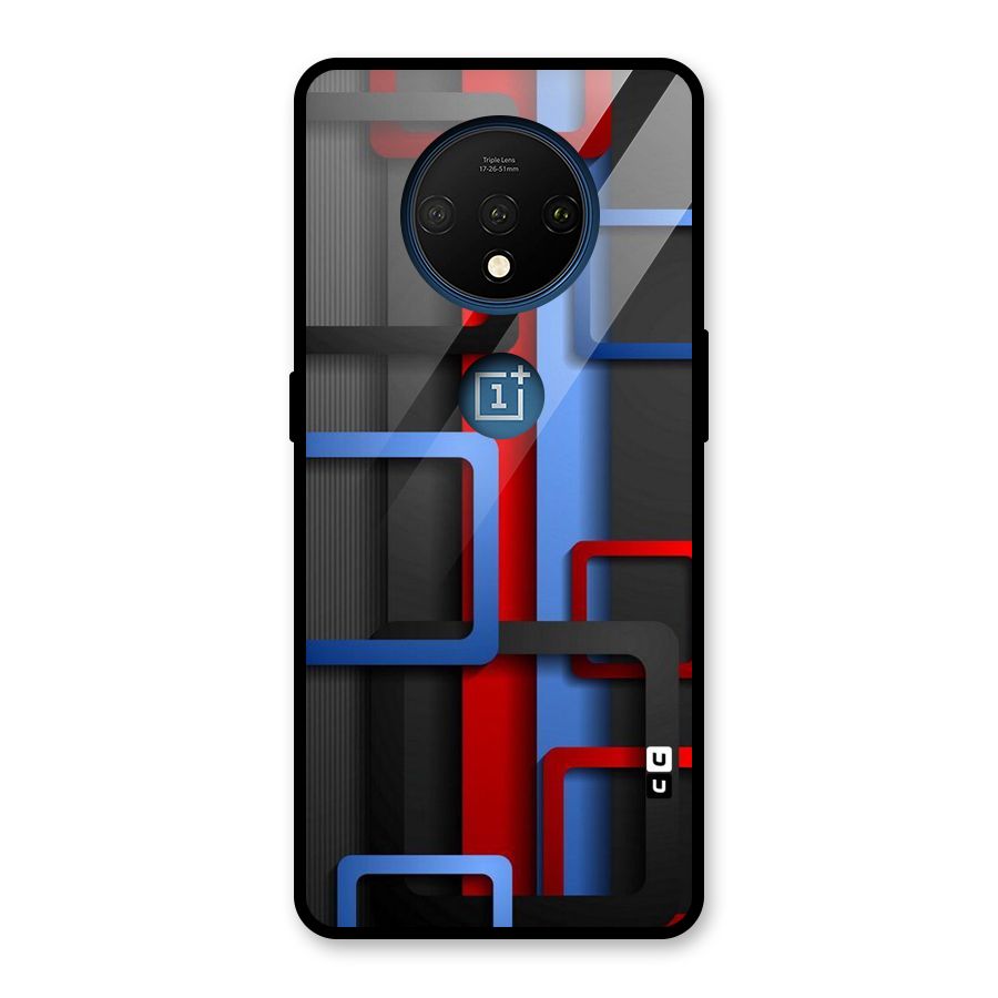Abstract Box Glass Back Case for OnePlus 7T