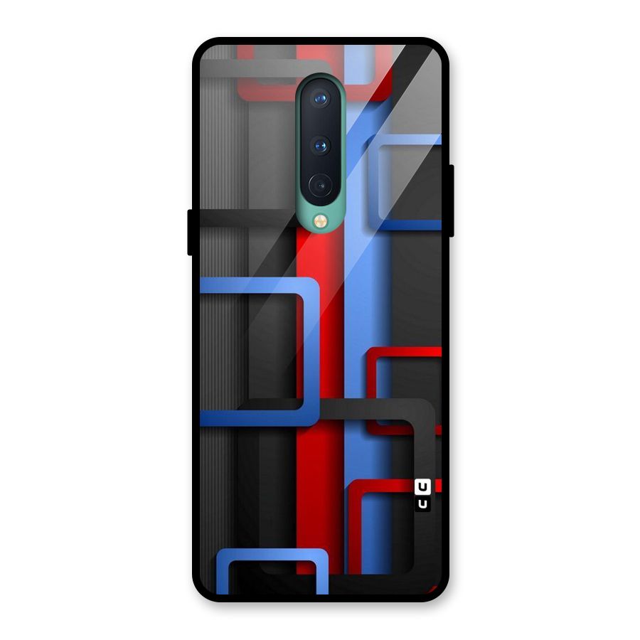 Abstract Box Glass Back Case for OnePlus 8
