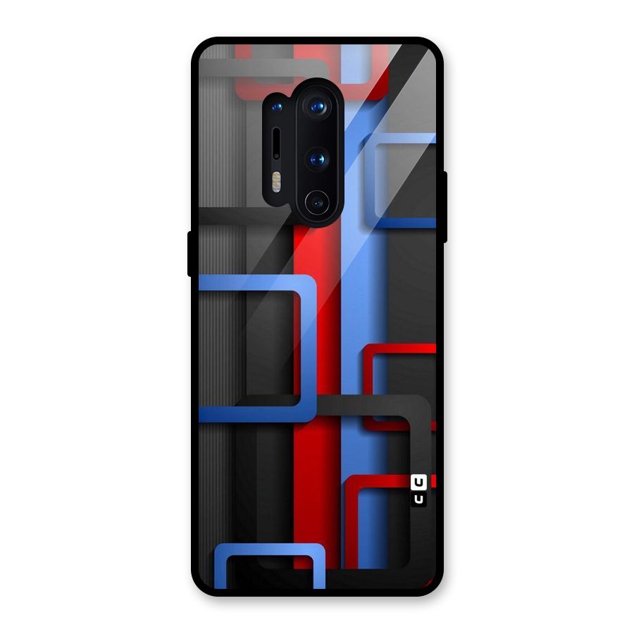 Abstract Box Glass Back Case for OnePlus 8 Pro