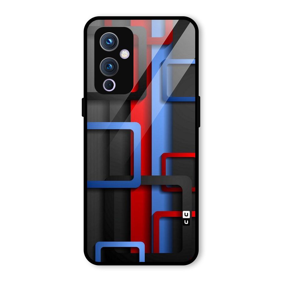 Abstract Box Glass Back Case for OnePlus 9