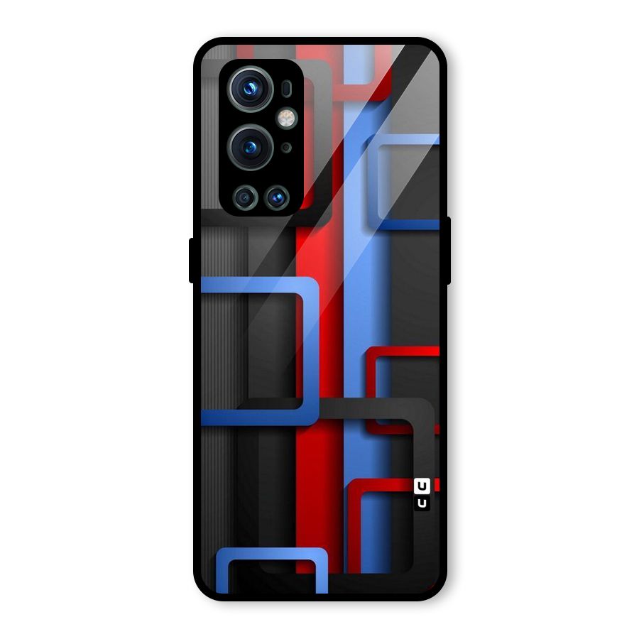 Abstract Box Glass Back Case for OnePlus 9 Pro