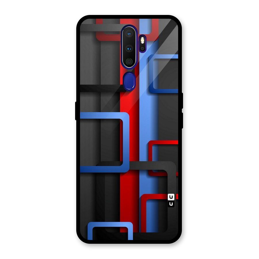 Abstract Box Glass Back Case for Oppo A9 (2020)