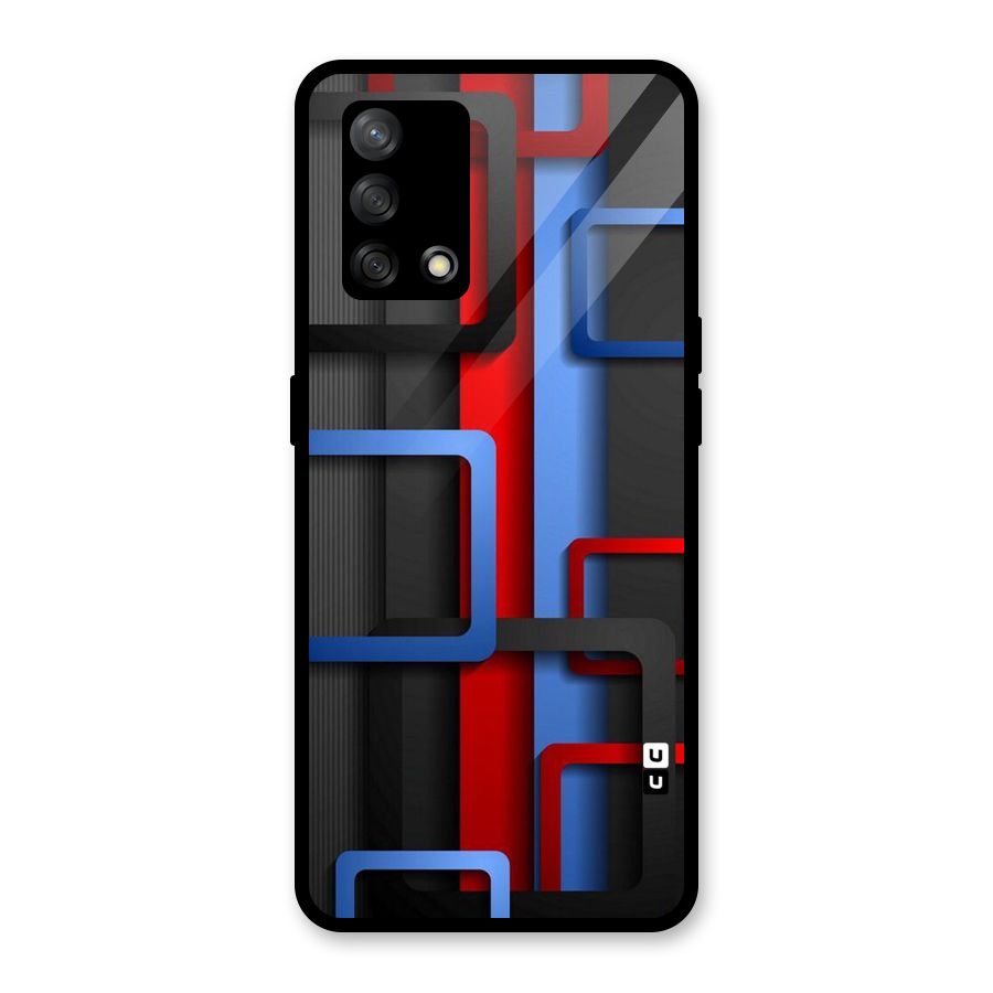 Abstract Box Glass Back Case for Oppo F19