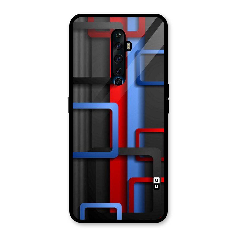 Abstract Box Glass Back Case for Oppo Reno2 F