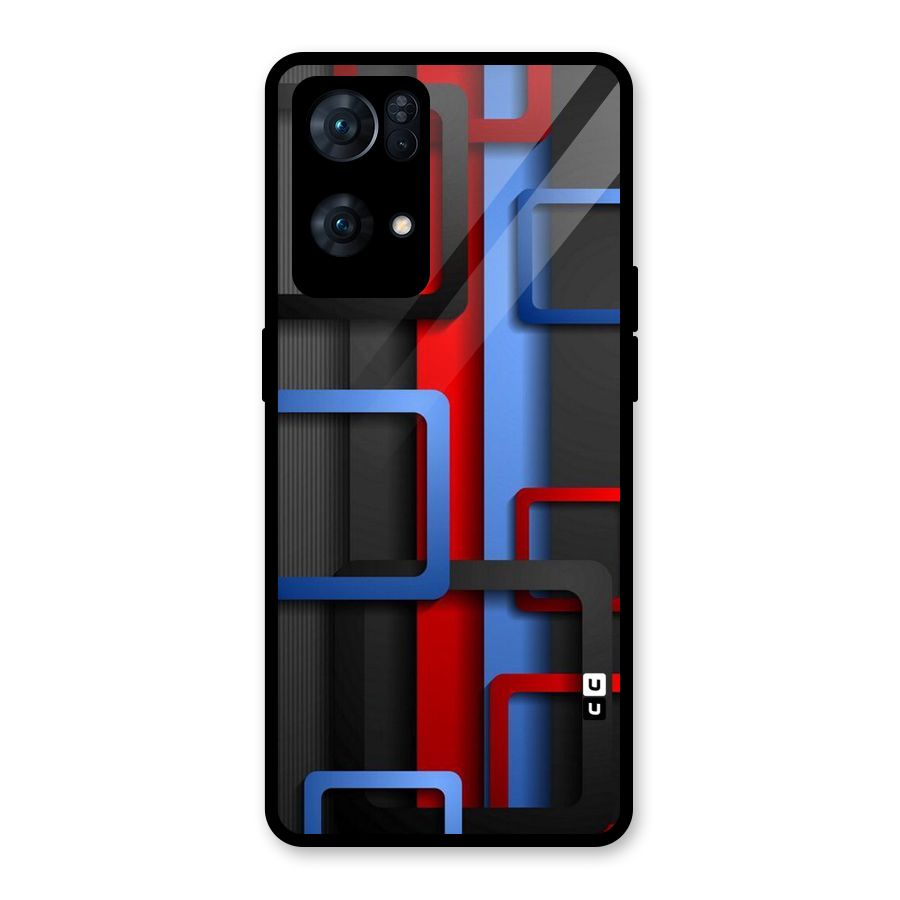 Abstract Box Glass Back Case for Oppo Reno7 Pro 5G