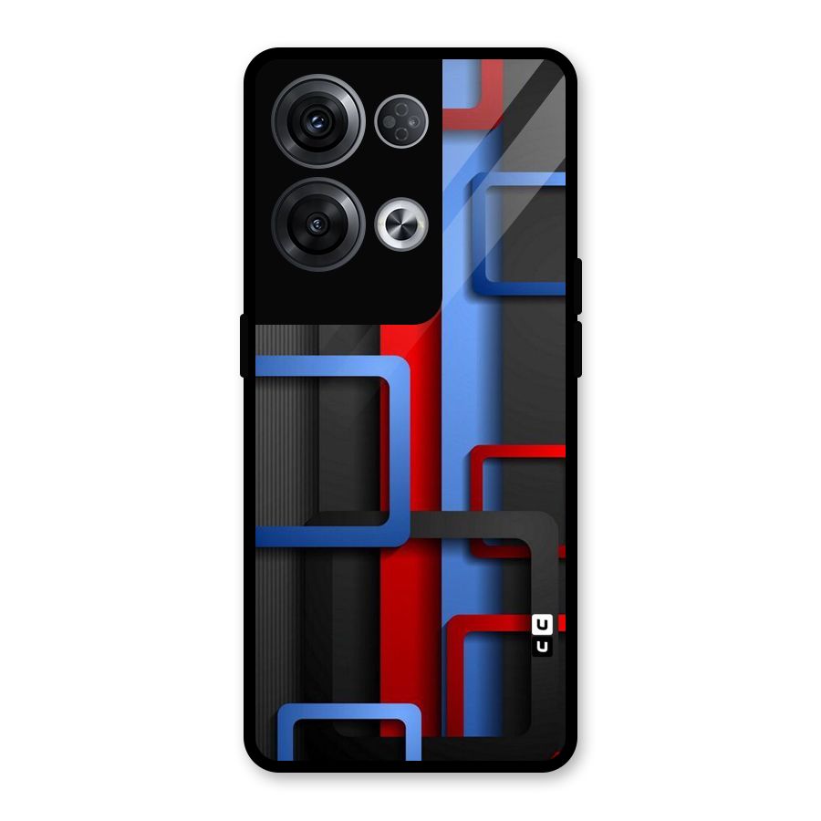 Abstract Box Glass Back Case for Oppo Reno8 Pro 5G