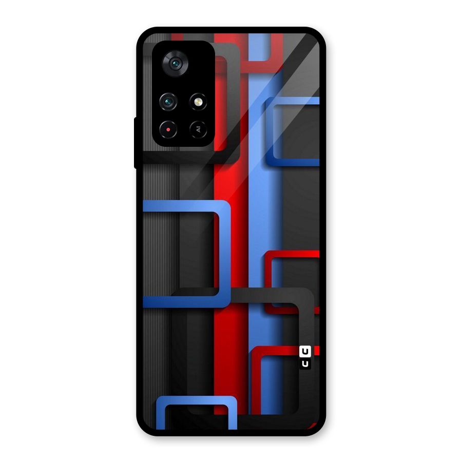 Abstract Box Glass Back Case for Poco M4 Pro 5G