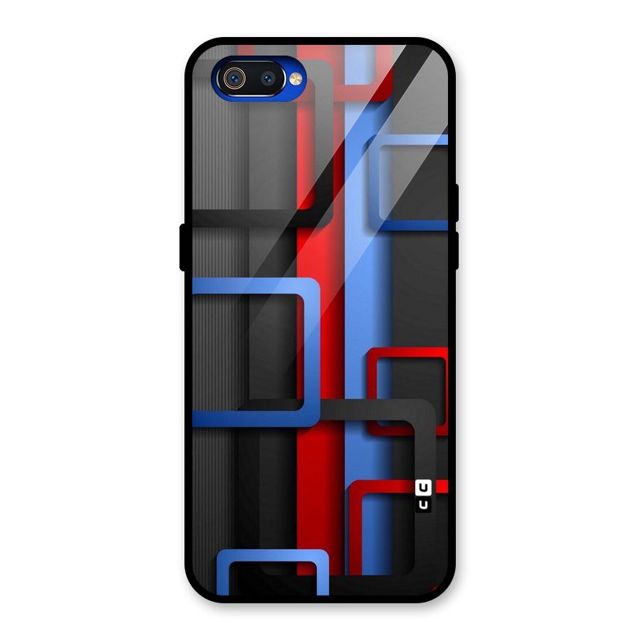 Abstract Box Glass Back Case for Realme C2