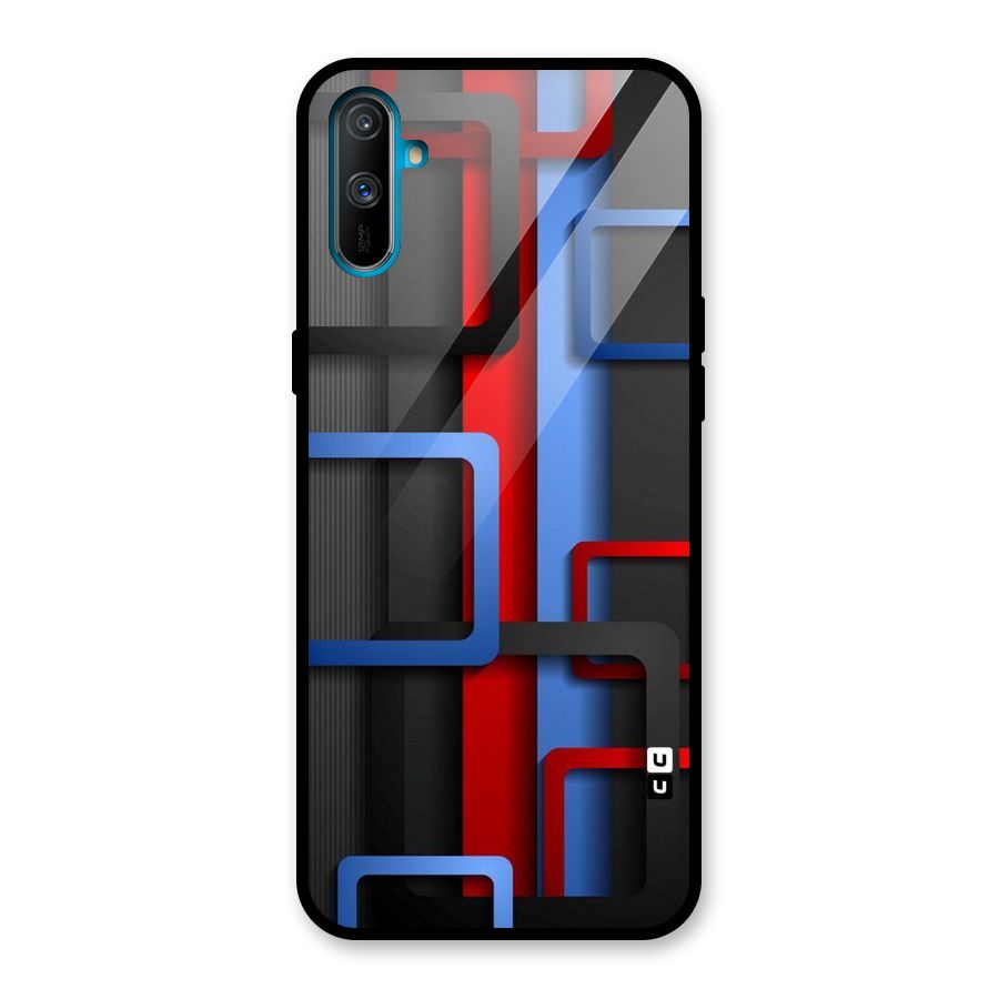 Abstract Box Glass Back Case for Realme C3