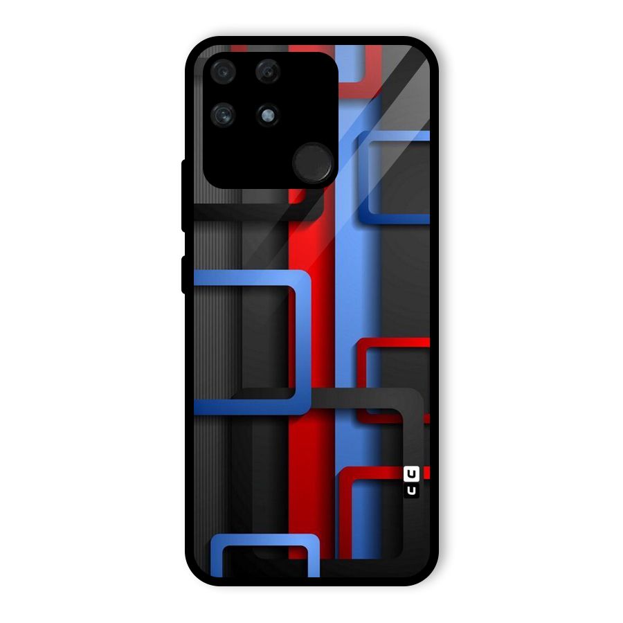 Abstract Box Glass Back Case for Realme Narzo 50A