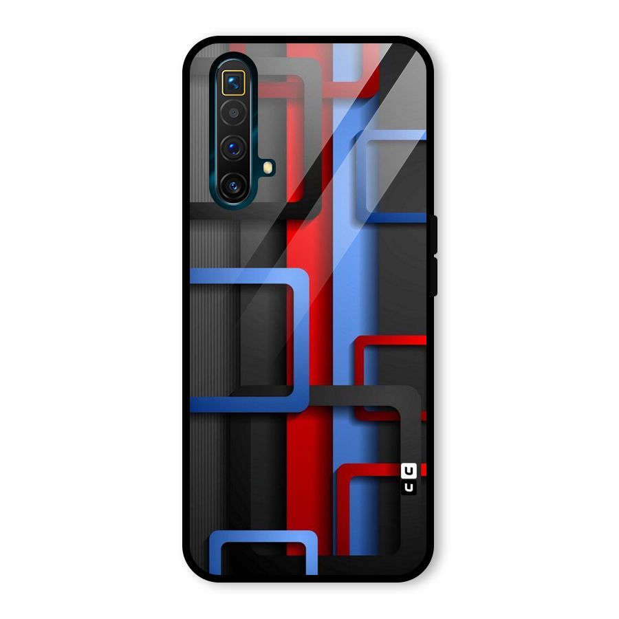 Abstract Box Glass Back Case for Realme X3