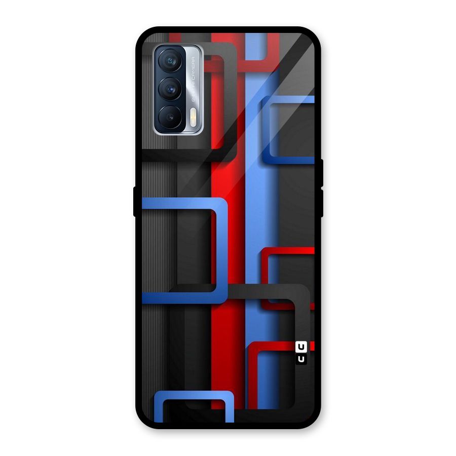 Abstract Box Glass Back Case for Realme X7