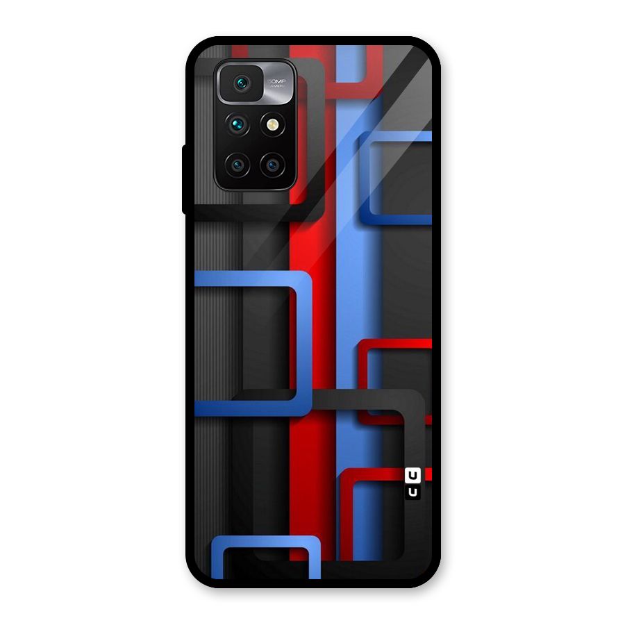 Abstract Box Glass Back Case for Redmi 10 Prime
