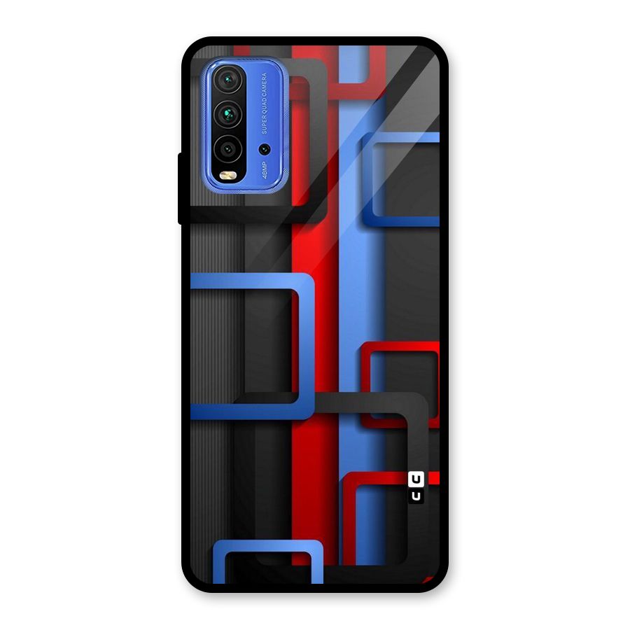 Abstract Box Glass Back Case for Redmi 9 Power
