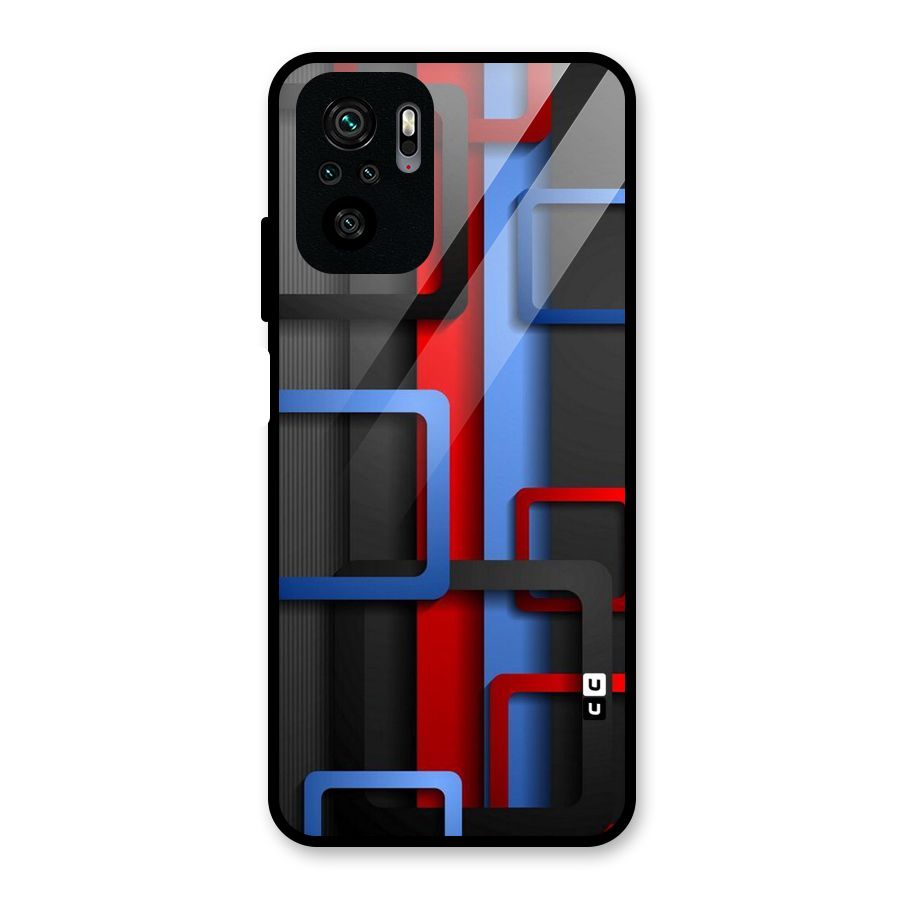 Abstract Box Glass Back Case for Redmi Note 10S