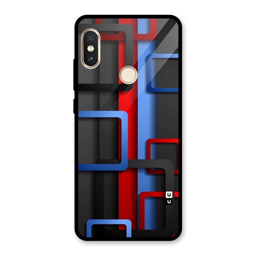 Abstract Box Glass Back Case for Redmi Note 5 Pro