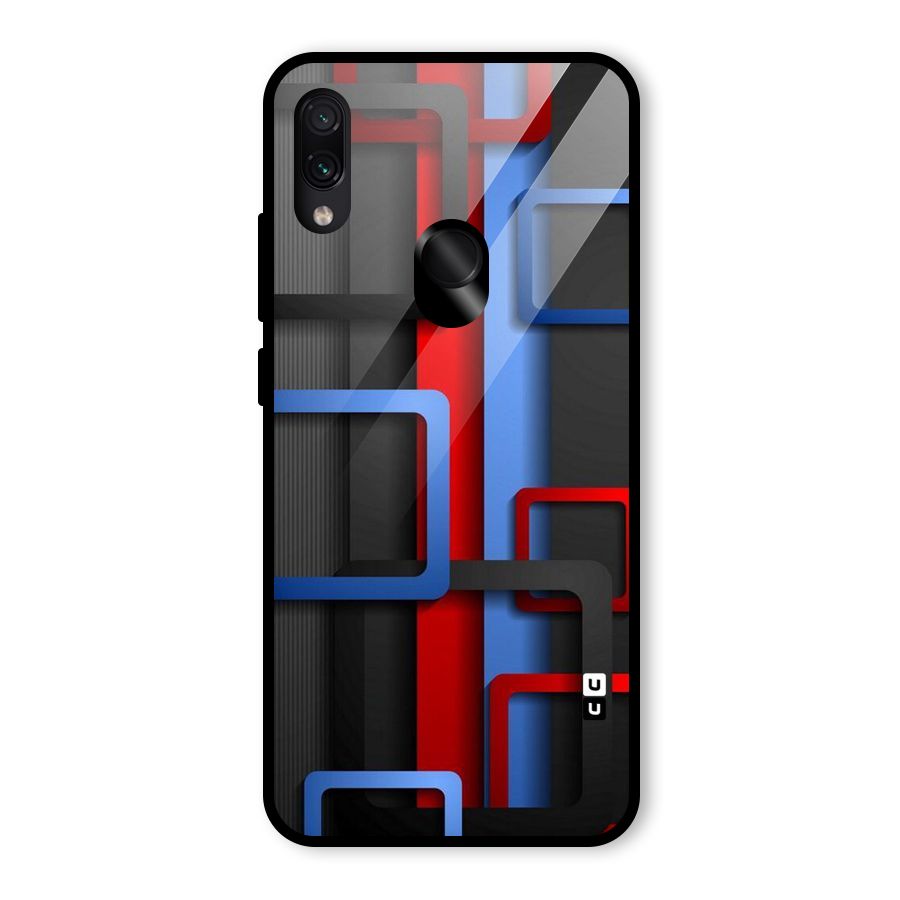 Abstract Box Glass Back Case for Redmi Note 7