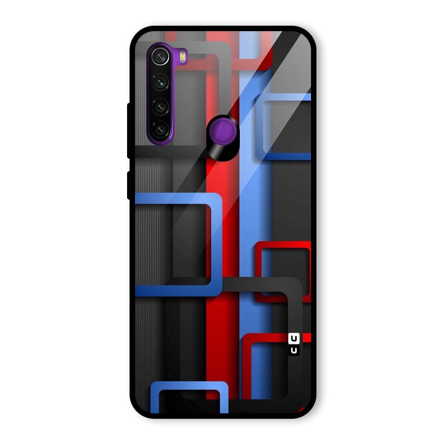 Abstract Box Glass Back Case for Redmi Note 8