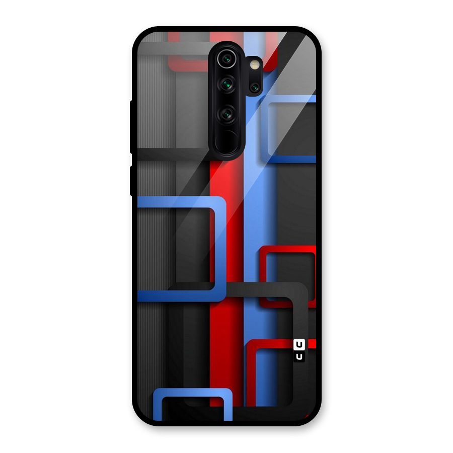 Abstract Box Glass Back Case for Redmi Note 8 Pro