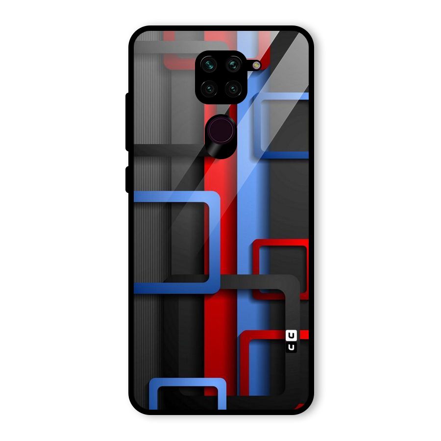 Abstract Box Glass Back Case for Redmi Note 9