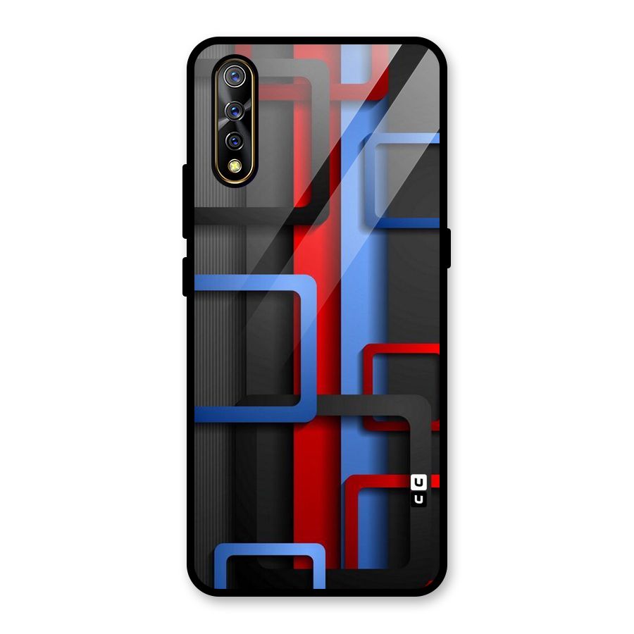Abstract Box Glass Back Case for Vivo S1