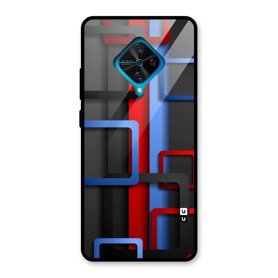 Abstract Box Glass Back Case for Vivo S1 Pro