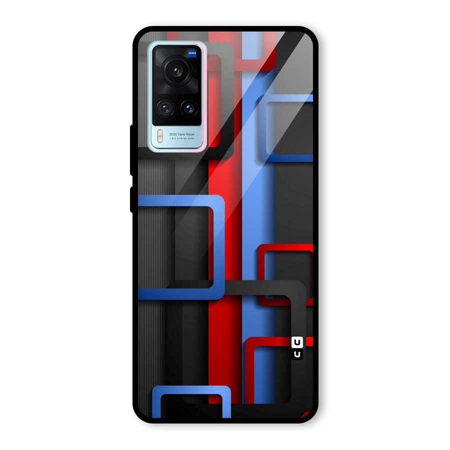 Abstract Box Glass Back Case for Vivo X60