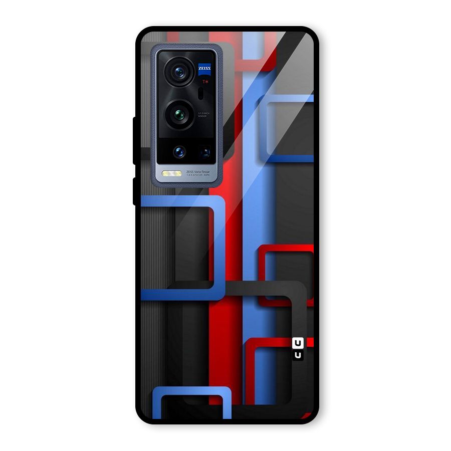 Abstract Box Glass Back Case for Vivo X60 Pro Plus