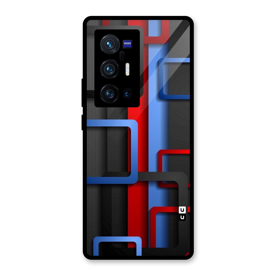 Abstract Box Glass Back Case for Vivo X70 Pro Plus
