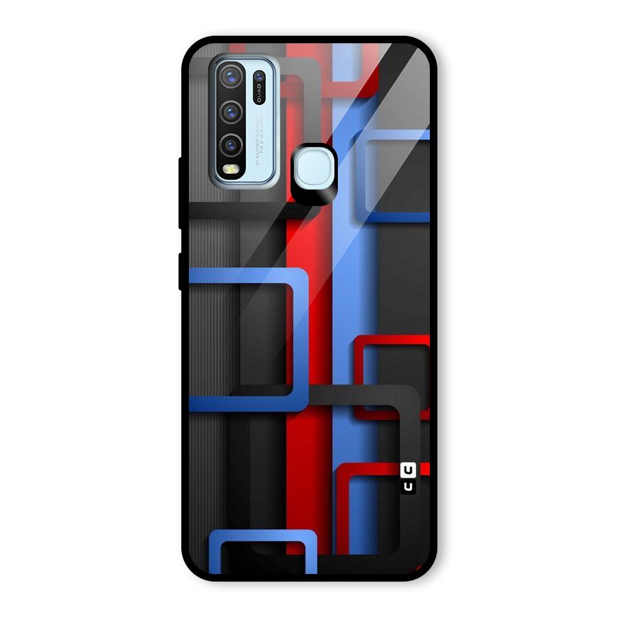 Abstract Box Glass Back Case for Vivo Y50