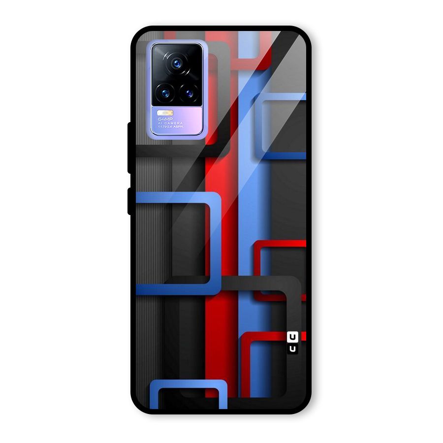 Abstract Box Glass Back Case for Vivo Y73