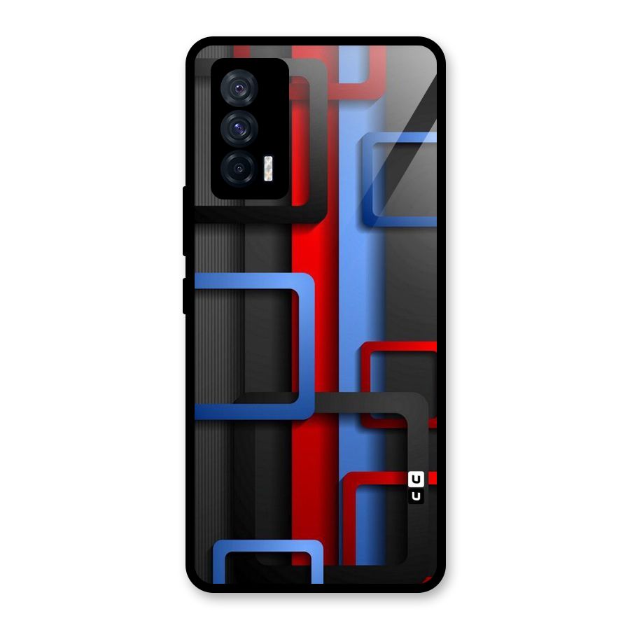 Abstract Box Glass Back Case for Vivo iQOO 7 5G