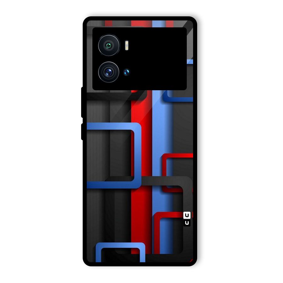 Abstract Box Glass Back Case for Vivo iQOO 9 Pro