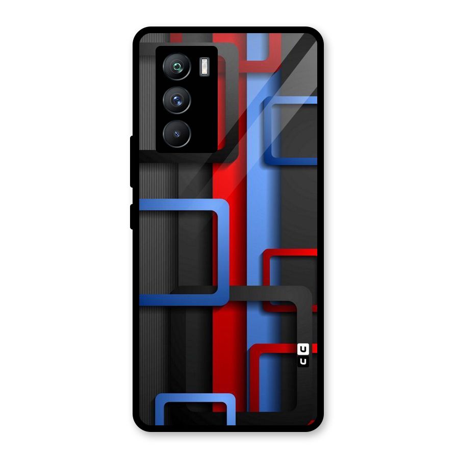Abstract Box Glass Back Case for Vivo iQOO 9 SE