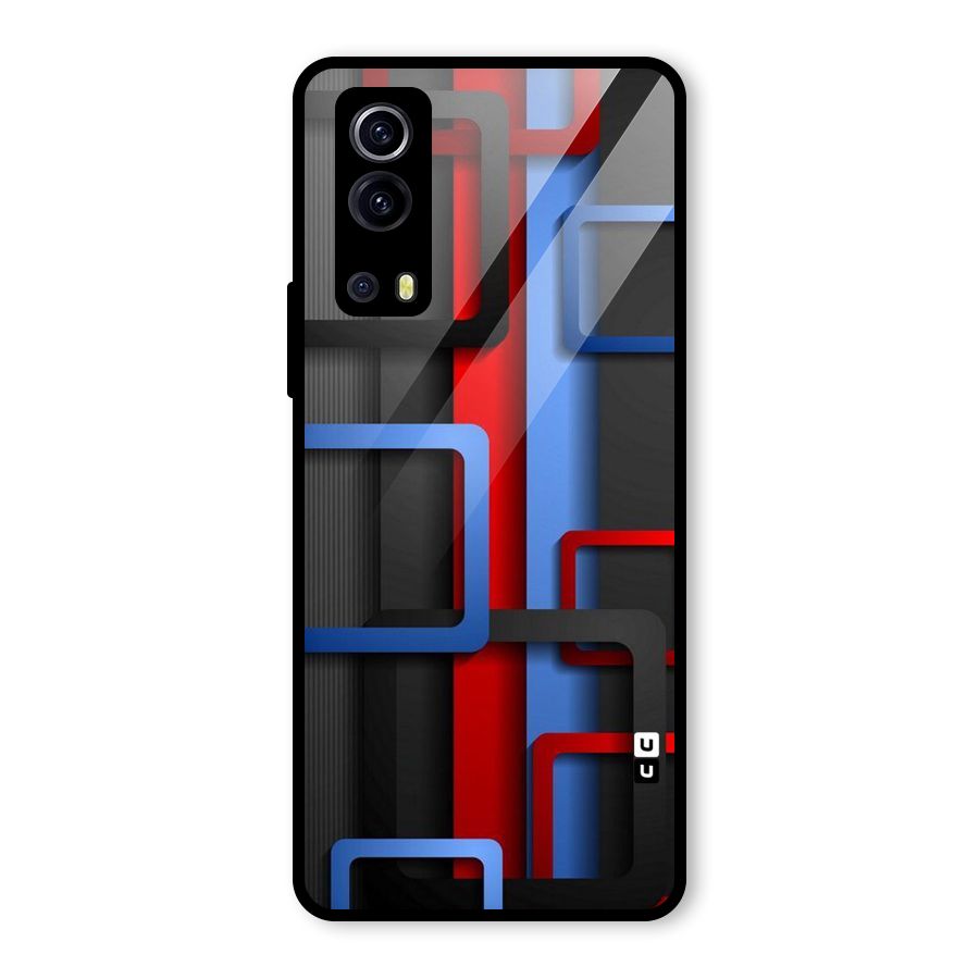 Abstract Box Glass Back Case for Vivo iQOO Z3