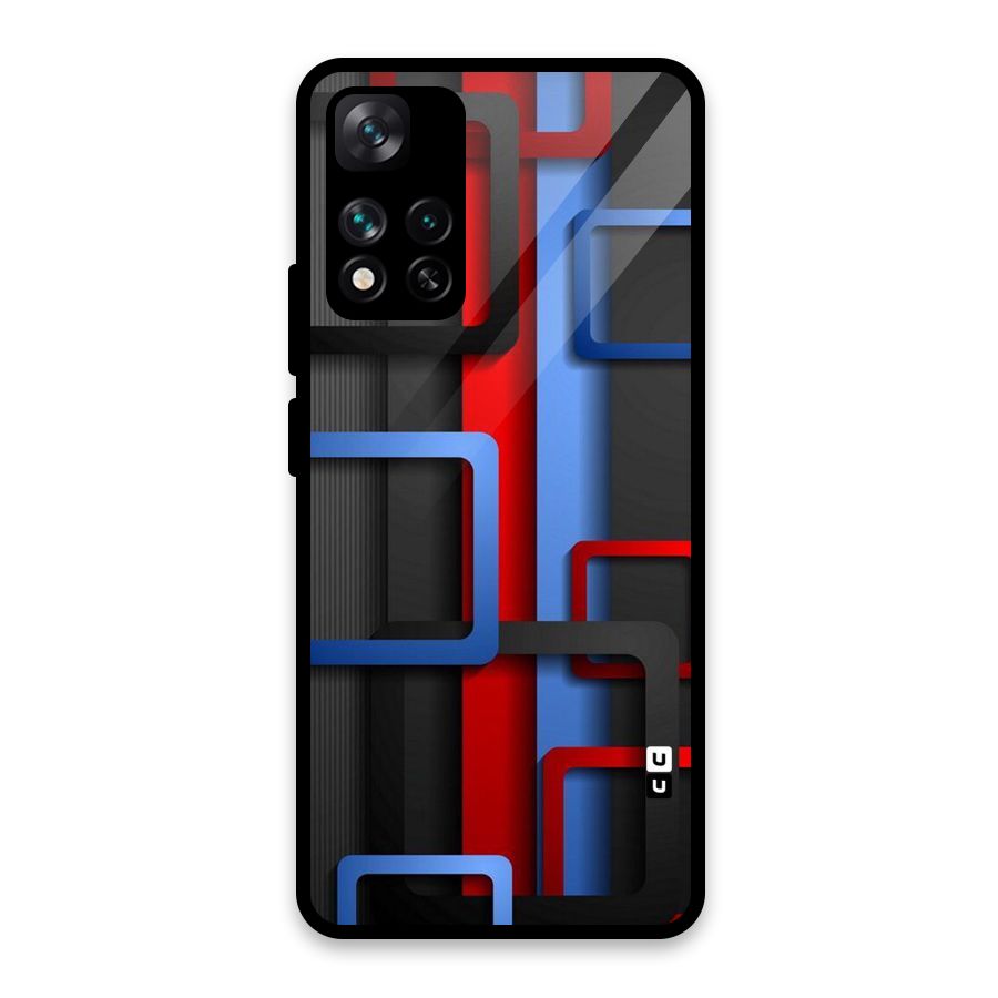 Abstract Box Glass Back Case for Xiaomi 11i HyperCharge 5G
