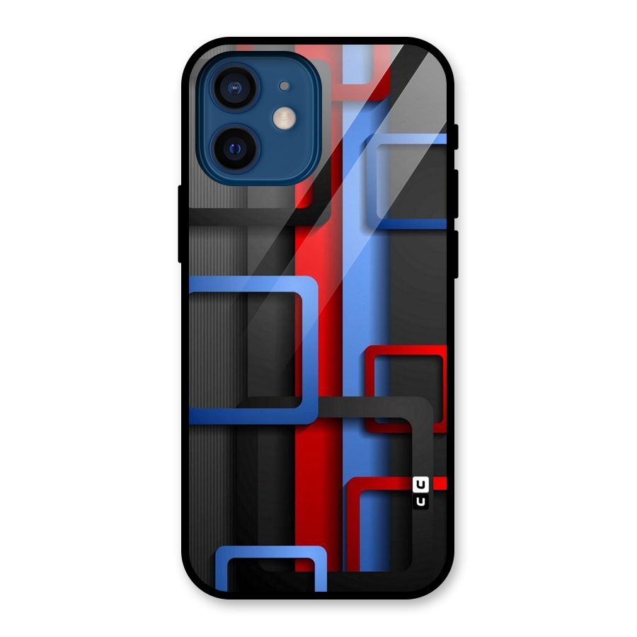 Abstract Box Glass Back Case for iPhone 12 Mini