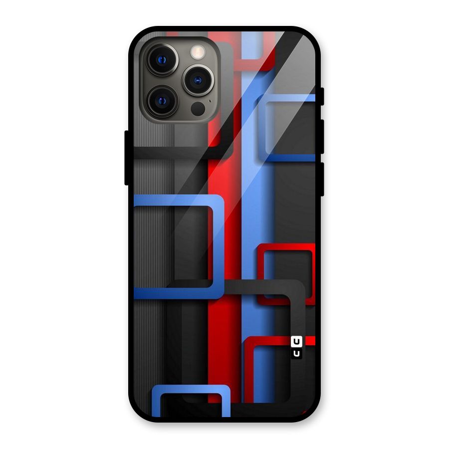 Abstract Box Glass Back Case for iPhone 12 Pro Max