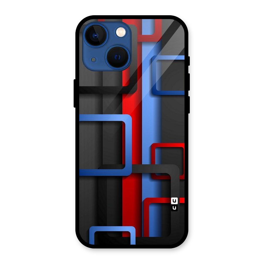 Abstract Box Glass Back Case for iPhone 13 Mini