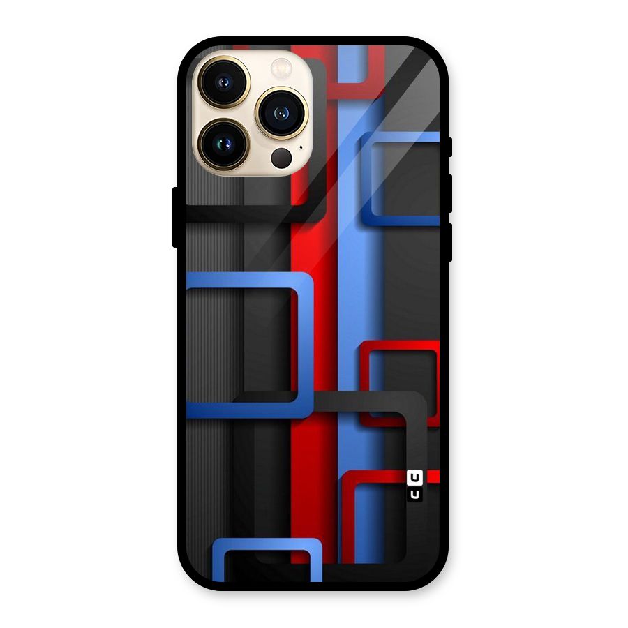 Abstract Box Glass Back Case for iPhone 13 Pro Max